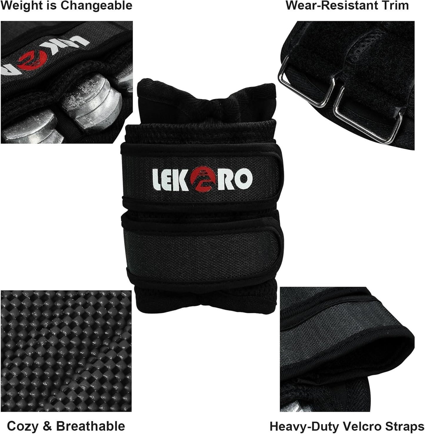 Adjustable Wrist Ankle Weights, Removable Arm & Leg Weight for Men & Women, F...
