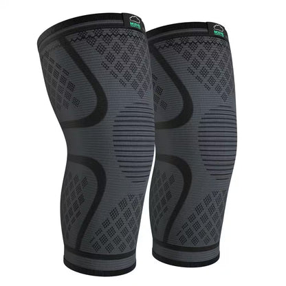 Large Compression Knee Brace for Women and Men for Patient Care Pain Relief in Black (2-Pack)
