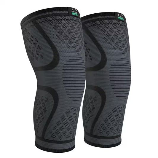 Large Compression Knee Brace for Women and Men for Patient Care Pain Relief in Black (2-Pack)
